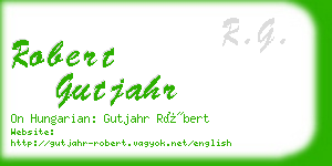 robert gutjahr business card